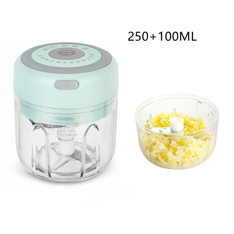 Mini Electric Garlic Chopper Usb Charging Green High Cup350Ml /