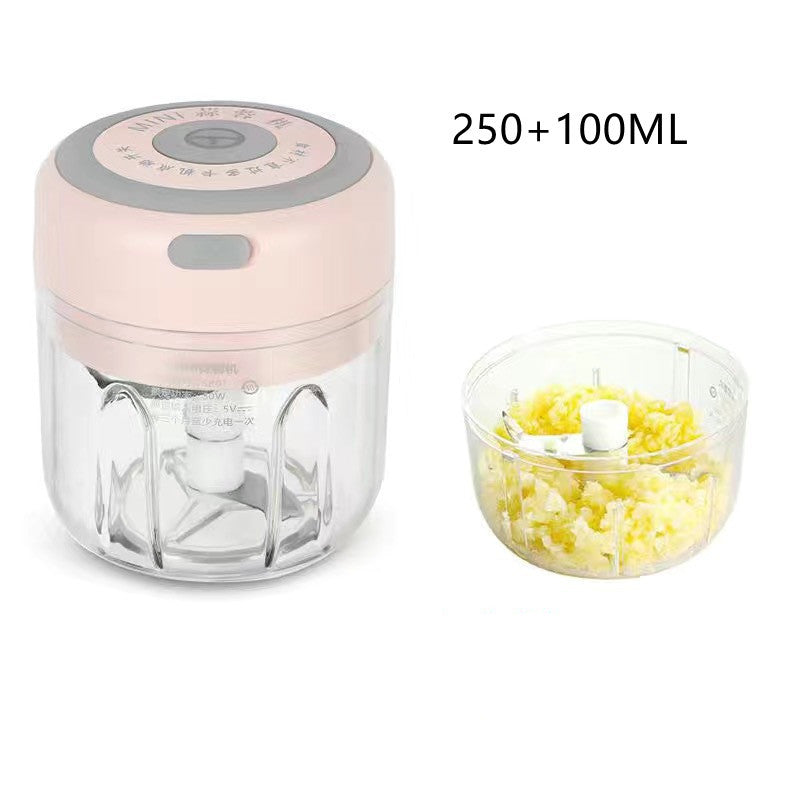 Mini Electric Garlic Chopper Usb Charging Pink High Cup350Ml /